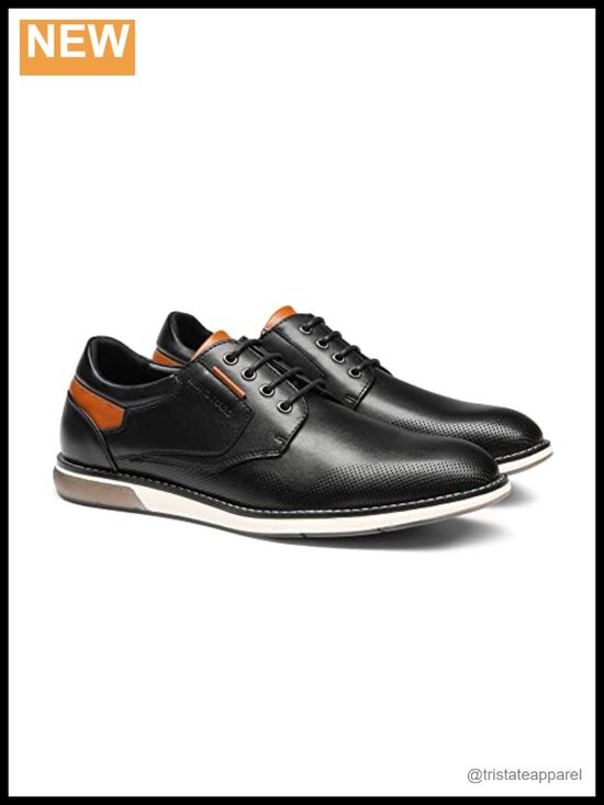 Men\'s Dress Oxfords Casual Derby Sneakers | Breathable Perforated Synthetic main image 5